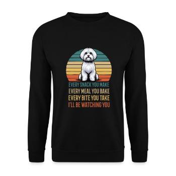 Every Snack you make Malteser Malteserbesitzer - Unisex Sweatshirt - black - Front - Alina (178cm) & Michal (187cm)