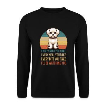 Every Snack you make Malteser Malteserbesitzer - Unisex Sweatshirt - black - Front - Alina (178cm) & Michal (187cm)