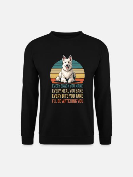 Every snack you make Weißer Schäferhund Hunde - Unisex Pullover - Schwarz