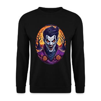 Gruseliges Halloween-party-kostüm Vampir - Sweat-shirt Unisexe - noir - Devant - Alina (178cm) & Michal (187cm)