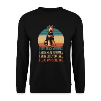 Every Snack you make Airedale Terrier Airedales - Unisex Sweatshirt - black - Front - Alina (178cm) & Michal (187cm)