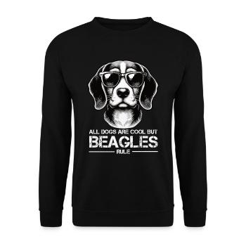 All Dogs are cool Beagle Beagle owners Beagles - Unisex Sweatshirt - black - Front - Alina (178cm) & Michal (187cm)