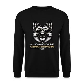 Tous les chiens sont des chiens de berger allemand cool - Sweat-shirt Unisexe - noir - Devant - Alina (178cm) & Michal (187cm)