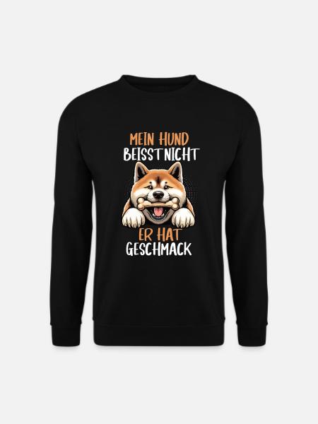 Mein Hund Beisst Nicht Akita Akitabesitzer Akitas - Unisex Pullover - Schwarz