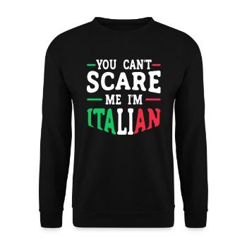 Italien Italie Drôle Dicton Idée Cadeau - Sweat-shirt Unisexe - noir - Devant - Alina (178cm) & Michal (187cm)