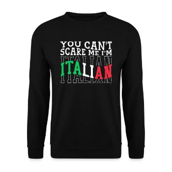 Italiener Italien Lustiger Spruch Geschenkidee - Unisex Pullover - Schwarz - Vorne - Alina (178cm) & Michal (187cm)