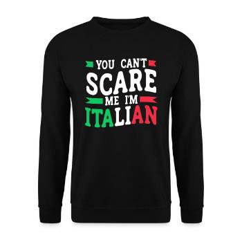 Italien Italie Drôle Dicton Idée Cadeau - Sweat-shirt Unisexe - noir - Devant - Alina (178cm) & Michal (187cm)