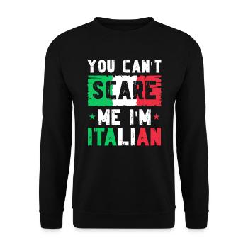 Italien Italie Drôle Dicton Idée Cadeau - Sweat-shirt Unisexe - noir - Devant - Alina (178cm) & Michal (187cm)