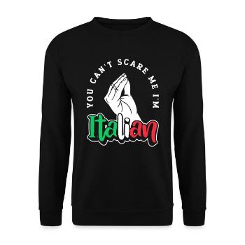 Italiener Italien Lustiger Spruch Geschenkidee - Unisex Pullover - Schwarz - Vorne - Alina (178cm) & Michal (187cm)