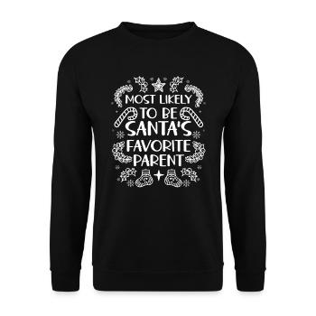 Noël Noël Parents Maman Papa Humour Drôle - Sweat-shirt Unisexe - noir - Devant - Alina (178cm) & Michal (187cm)