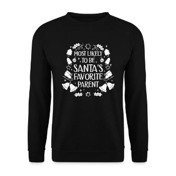 Christmas Xmas Parents Mom Dad Humor Funny - Unisex Sweatshirt - black - Front - Alina (178cm) & Michal (187cm)