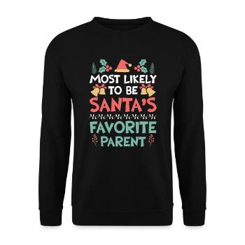 Noël Noël Parents Maman Papa Humour Drôle - Sweat-shirt Unisexe - noir - Devant - Alina (178cm) & Michal (187cm)