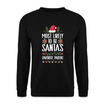 Noël Noël Parents Maman Papa Humour Drôle - Sweat-shirt Unisexe - noir - Devant - Alina (178cm) & Michal (187cm)