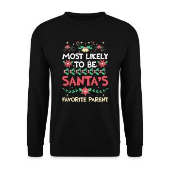 Noël Noël Parents Maman Papa Humour Drôle - Sweat-shirt Unisexe - noir - Devant - Alina (178cm) & Michal (187cm)