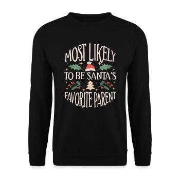 Noël Noël Parents Maman Papa Humour Drôle - Sweat-shirt Unisexe - noir - Devant - Alina (178cm) & Michal (187cm)