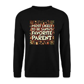 Noël Noël Parents Maman Papa Humour Drôle - Sweat-shirt Unisexe - noir - Devant - Alina (178cm) & Michal (187cm)