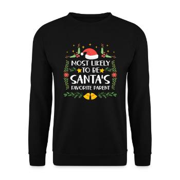Noël Noël Parents Maman Papa Humour Drôle - Sweat-shirt Unisexe - noir - Devant - Alina (178cm) & Michal (187cm)