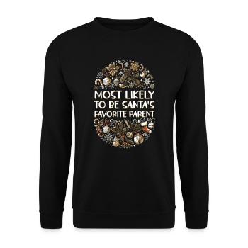 Noël Noël Parents Maman Papa Humour Drôle - Sweat-shirt Unisexe - noir - Devant - Alina (178cm) & Michal (187cm)