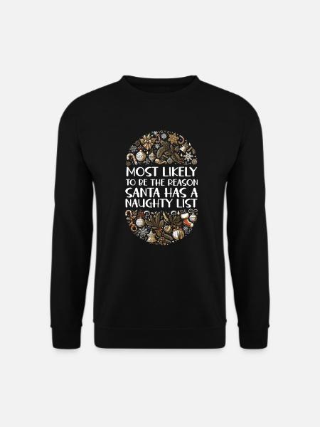 Weihnachten Lustiger Spruch Frech Xmas - Unisex Pullover - Schwarz
