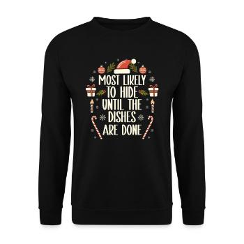 Christmas Xmas Funny Saying Humor Funny - Unisex Sweatshirt - black - Front - Alina (178cm) & Michal (187cm)