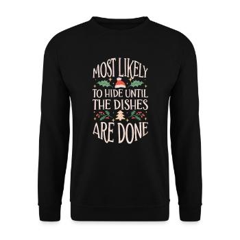 Christmas Xmas Funny Saying Humor Funny - Unisex Sweatshirt - black - Front - Alina (178cm) & Michal (187cm)