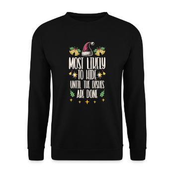 Christmas Xmas Funny Saying Humor Funny - Unisex Sweatshirt - black - Front - Alina (178cm) & Michal (187cm)