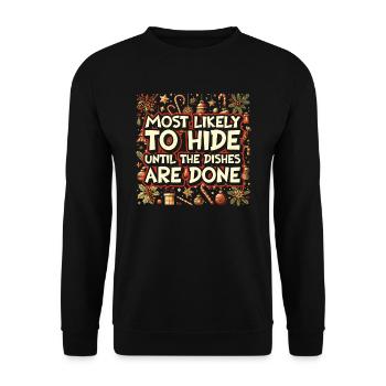 Christmas Xmas Funny Saying Humor Funny - Unisex Sweatshirt - black - Front - Alina (178cm) & Michal (187cm)