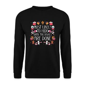 Christmas Xmas Funny Saying Humor Funny - Unisex Sweatshirt - black - Front - Alina (178cm) & Michal (187cm)