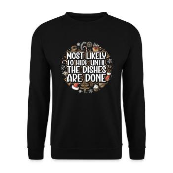 Christmas Xmas Funny Saying Humor Funny - Unisex Sweatshirt - black - Front - Alina (178cm) & Michal (187cm)