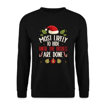 Christmas Xmas Funny Saying Humor Funny - Unisex Sweatshirt - black - Front - Alina (178cm) & Michal (187cm)