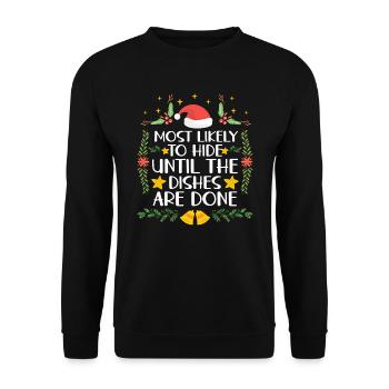 Christmas Xmas Funny Saying Humor Funny - Unisex Sweatshirt - black - Front - Alina (178cm) & Michal (187cm)