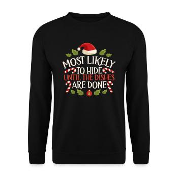 Christmas Xmas Funny Saying Humor Funny - Unisex Sweatshirt - black - Front - Alina (178cm) & Michal (187cm)