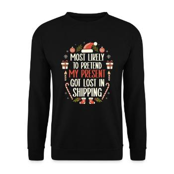 Noël Noël drôle dire humour drôle - Sweat-shirt Unisexe - noir - Devant - Alina (178cm) & Michal (187cm)