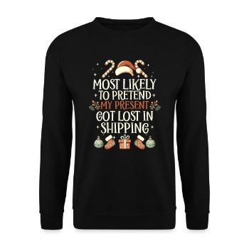 Christmas Xmas Funny Saying Humor Funny - Unisex Sweatshirt - black - Front - Alina (178cm) & Michal (187cm)