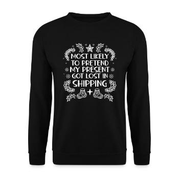 Noël Noël drôle dire humour drôle - Sweat-shirt Unisexe - noir - Devant - Alina (178cm) & Michal (187cm)