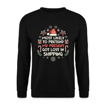 Noël Noël drôle dire humour drôle - Sweat-shirt Unisexe - noir - Devant - Alina (178cm) & Michal (187cm)