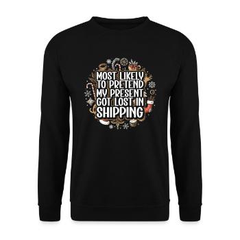 Noël Noël drôle dire humour drôle - Sweat-shirt Unisexe - noir - Devant - Alina (178cm) & Michal (187cm)