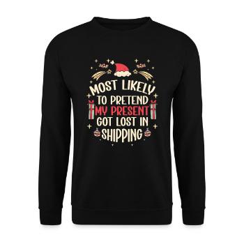 Noël Noël drôle dire humour drôle - Sweat-shirt Unisexe - noir - Devant - Alina (178cm) & Michal (187cm)