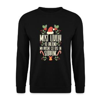 Noël Noël drôle dire humour drôle - Sweat-shirt Unisexe - noir - Devant - Alina (178cm) & Michal (187cm)