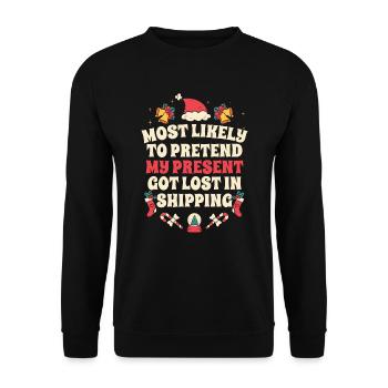 Noël Noël drôle dire humour drôle - Sweat-shirt Unisexe - noir - Devant - Alina (178cm) & Michal (187cm)