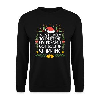 Noël Noël drôle dire humour drôle - Sweat-shirt Unisexe - noir - Devant - Alina (178cm) & Michal (187cm)
