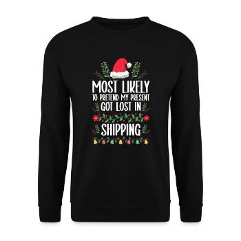 Noël Noël drôle dire humour drôle - Sweat-shirt Unisexe - noir - Devant - Alina (178cm) & Michal (187cm)