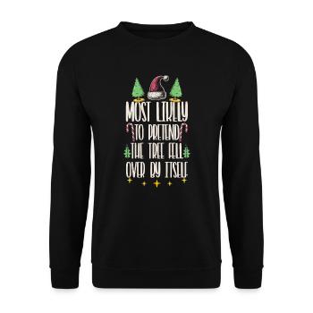 Noël Noël drôle dire humour drôle - Sweat-shirt Unisexe - noir - Devant - Alina (178cm) & Michal (187cm)