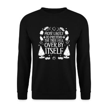 Noël Noël drôle dire humour drôle - Sweat-shirt Unisexe - noir - Devant - Alina (178cm) & Michal (187cm)