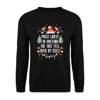 Noël Noël drôle dire humour drôle - Sweat-shirt Unisexe - noir - Devant - Alina (178cm) & Michal (187cm)