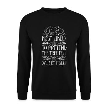Noël Noël drôle dire humour drôle - Sweat-shirt Unisexe - noir - Devant - Alina (178cm) & Michal (187cm)