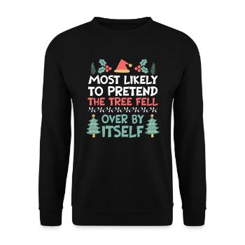 Noël Noël drôle dire humour drôle - Sweat-shirt Unisexe - noir - Devant - Alina (178cm) & Michal (187cm)