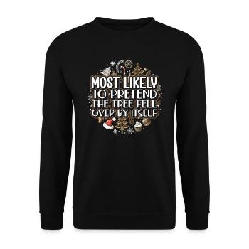 Noël Noël drôle dire humour drôle - Sweat-shirt Unisexe - noir - Devant - Alina (178cm) & Michal (187cm)