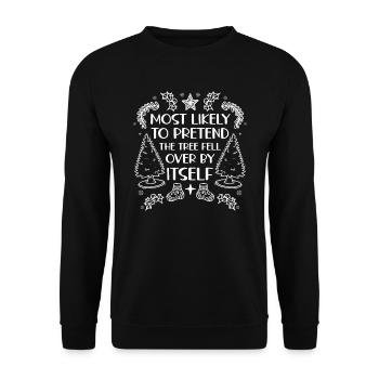 Noël Noël drôle dire humour drôle - Sweat-shirt Unisexe - noir - Devant - Alina (178cm) & Michal (187cm)