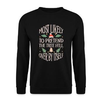 Noël Noël drôle dire humour drôle - Sweat-shirt Unisexe - noir - Devant - Alina (178cm) & Michal (187cm)